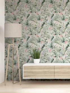 ARTHOUSE Tropical Floral Pink & Green Wallpaper -Oleu Furniture Shop VJ0NR SQ4 0000000099 N A SLd2