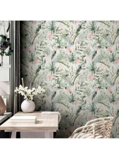 ARTHOUSE Tropical Floral Pink & Green Wallpaper -Oleu Furniture Shop VJ0NR SQ7 0000000099 N A RSr