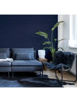 ARTHOUSE Weave Texture Navy Wallpaper