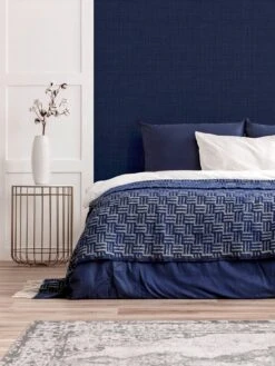 ARTHOUSE Weave Texture Navy Wallpaper 10 ARTHOUSE Weave Texture Navy Wallpaper -Oleu Furniture Shop VJ0NS SQ4 0000000099 N A SLd2