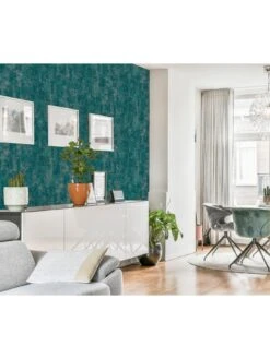 ARTHOUSE Stone Textures Emerald Wallpaper