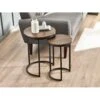 Julian Bowen Tribeca Round Nesting Side Tables - Walnut -Oleu Furniture Shop VJ1XR SQ1 0000000007 WALNUT RSr