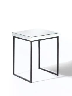 Very Home Anya Mirrored Side Table -Oleu Furniture Shop VJAOU SQ3 0000006149 MIRROR BLACK SLd