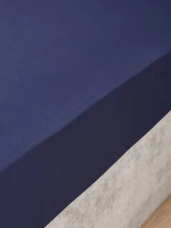 Very Home Non-Iron 180 Thread Count 28 Cm Fitted Sheet -Oleu Furniture Shop VJI2J SQ3 0000000048 NAVY SLd