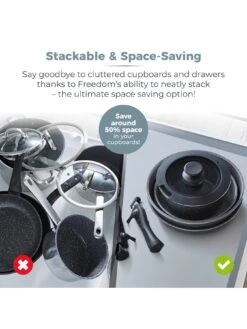Tower Freedom Cerastone 13 Piece Cookware Set 13 Tower Freedom Cerastone 13 Piece Cookware Set -Oleu Furniture Shop VJK3N SQ6 0000000099 N A SLd4