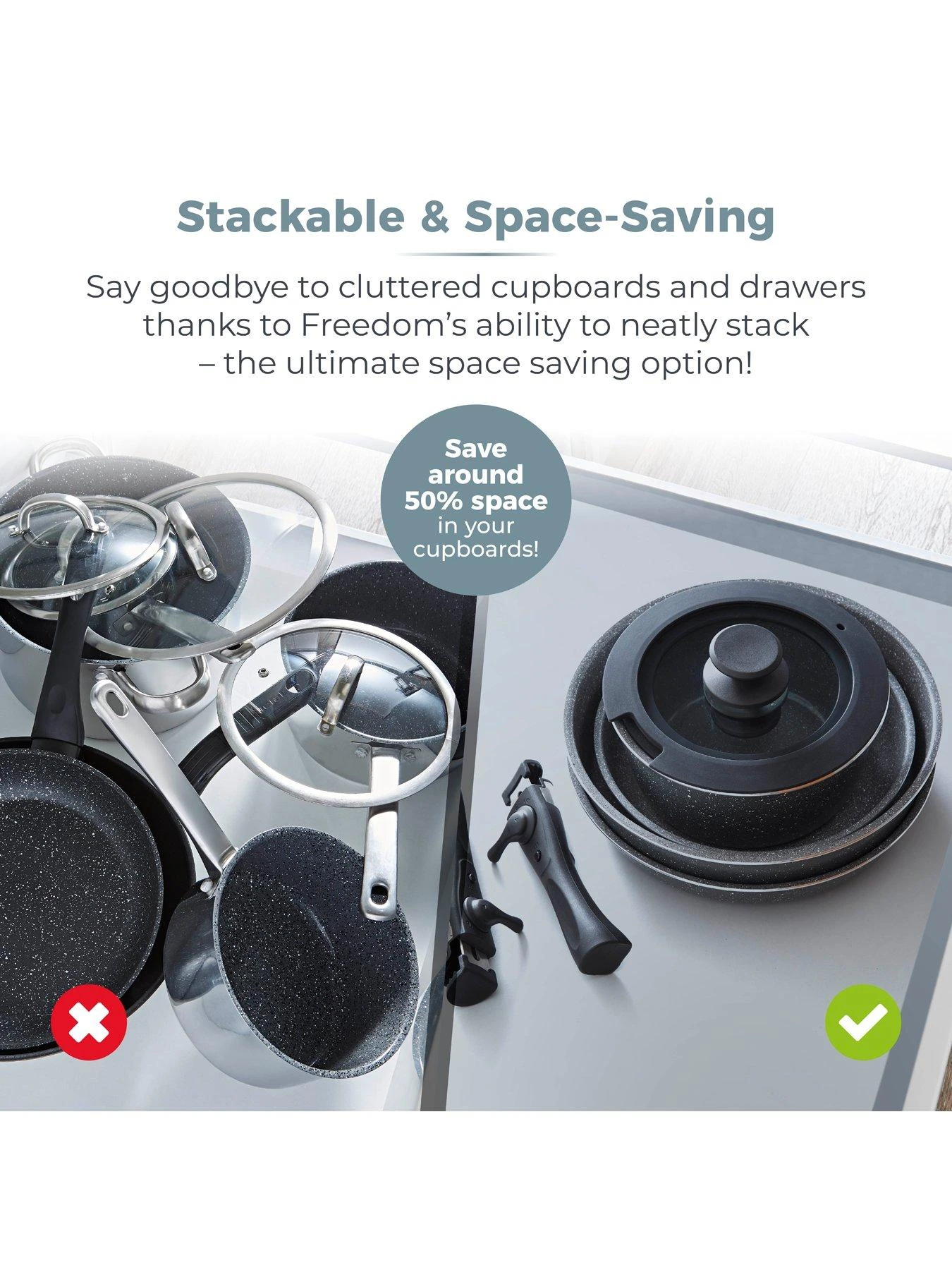 Tower Freedom Cerastone 13 Piece Cookware Set 8 Tower Freedom Cerastone 13 Piece Cookware Set - Image 6
