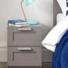 Everyday Taryn 2 Drawer Bedside Chest - Grey -Oleu Furniture Shop VJSD8 SQ1 0000000005 GREY RSr