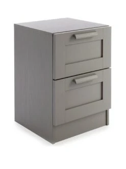 Everyday Taryn 2 Drawer Bedside Chest - Grey -Oleu Furniture Shop VJSD8 SQ3 0000000005 GREY SLa