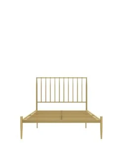 Dorel Home Giulia Modern Double Metal Bed Frame - Gold -Oleu Furniture Shop VJWQK SQ3 0000000036 GOLD SLa