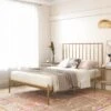 Dorel Home Giulia Modern King Metal Bed Frame - Gold -Oleu Furniture Shop VJWQL SQ1 0000000036 GOLD RSr