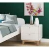 Dorel Home Cassie Bedside Table - White/Oak -Oleu Furniture Shop VJWQO SQ1 0000000010 WHITE OAK RSr