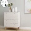 Dorel Home Cassie 4 Drawer Chest - White/Oak -Oleu Furniture Shop VJWQR SQ1 0000000010 WHITE OAK RSr