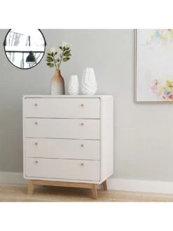 Dorel Home Cassie 4 Drawer Chest - White/Oak