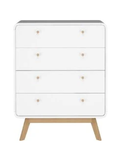 Dorel Home Cassie 4 Drawer Chest - White/Oak 13 Dorel Home Cassie 4 Drawer Chest - White/Oak -Oleu Furniture Shop VJWQR SQ5 0000000010 WHITE OAK SLd1