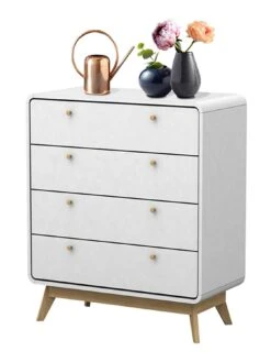Dorel Home Cassie 4 Drawer Chest - White/Oak 15 Dorel Home Cassie 4 Drawer Chest - White/Oak -Oleu Furniture Shop VJWQR SQ7 0000000010 WHITE OAK DGy