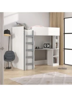 Very Home Miami Fresh High Sleeper With Mattress Options (Buy And SAVE!) - Grey -Oleu Furniture Shop VKCBQ SQ4 0000000005 GREY SLd1