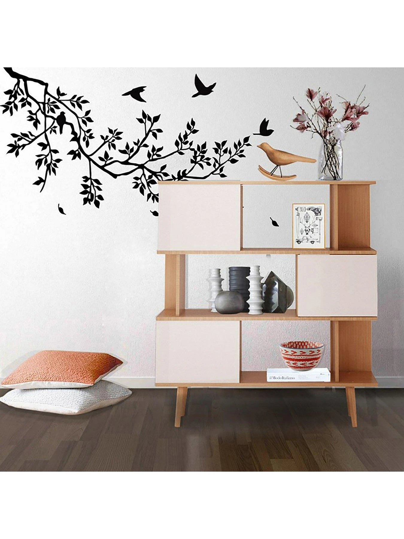 Alandra Bookcase - White/Oak 3 Alandra Bookcase - White/Oak