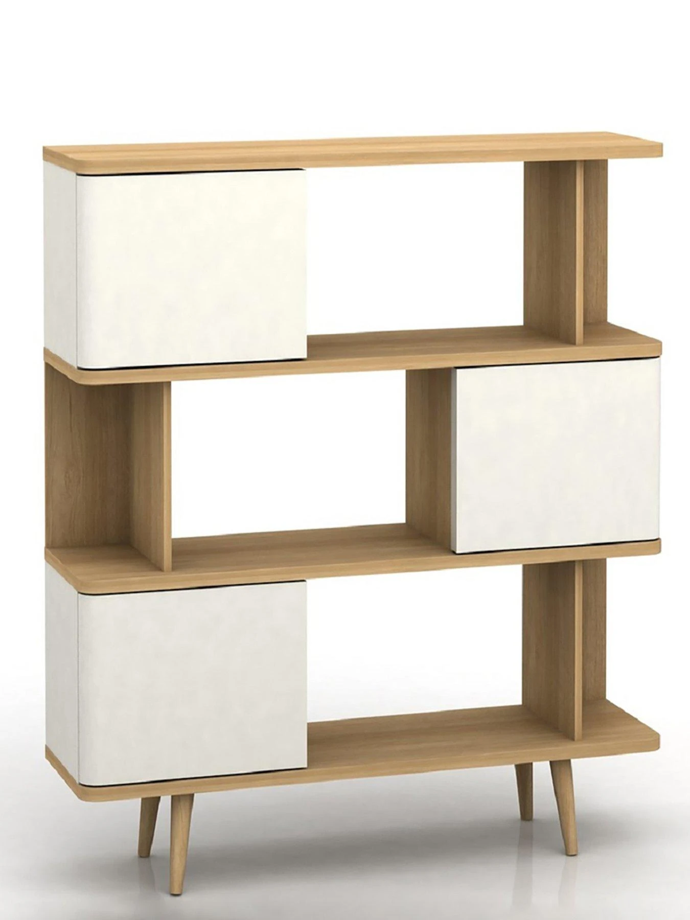 Alandra Bookcase - White/Oak 6 Alandra Bookcase - White/Oak - Image 4