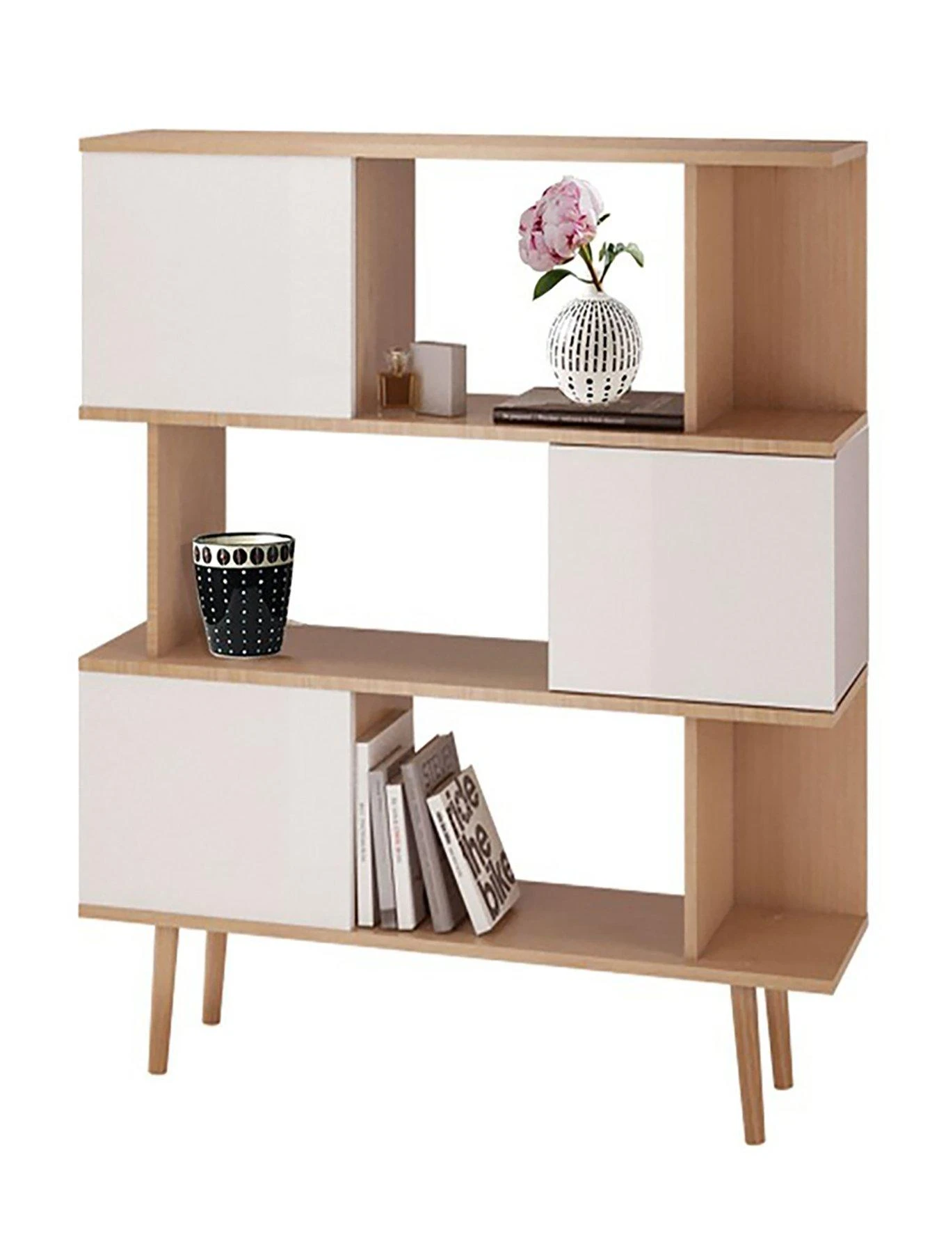 Alandra Bookcase - White/Oak 8 Alandra Bookcase - White/Oak - Image 6