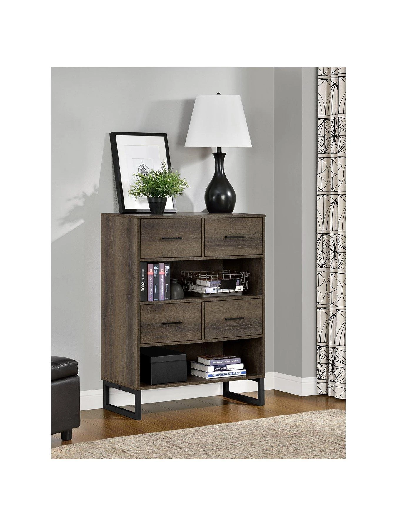 Candon Short Bookcase - Walnut 3 Candon Short Bookcase - Walnut