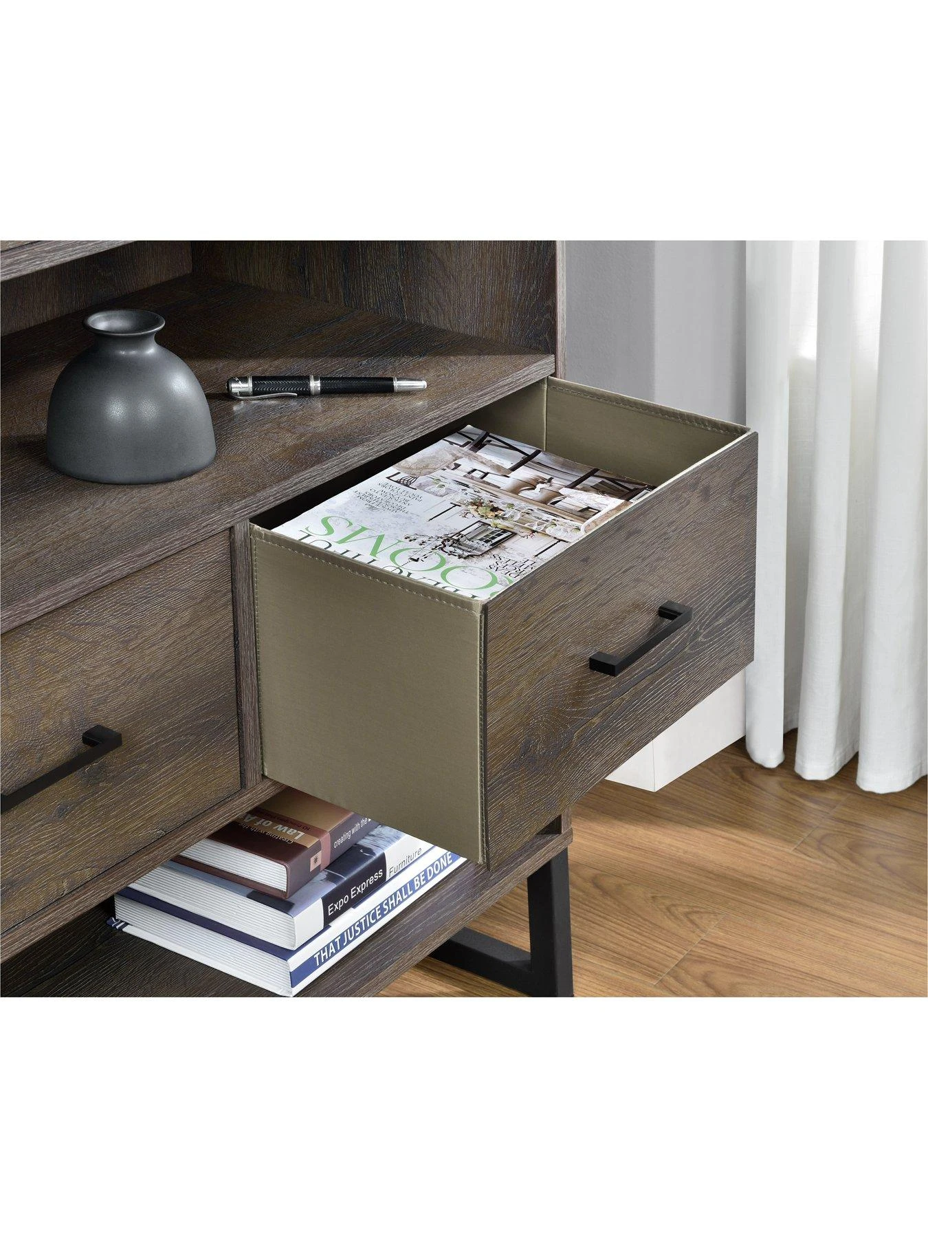 Candon Short Bookcase - Walnut 4 Candon Short Bookcase - Walnut - Image 2