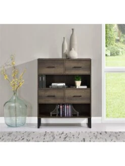 Candon Short Bookcase - Walnut 10 Candon Short Bookcase - Walnut -Oleu Furniture Shop VKEEP SQ3 0000000007 WALNUT SLd