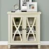 Ellington Double Glass Door Accent Cabinet - White 2 Ellington Double Glass Door Accent Cabinet - White -Oleu Furniture Shop VKEER SQ1 0000000013 WHITE RSr