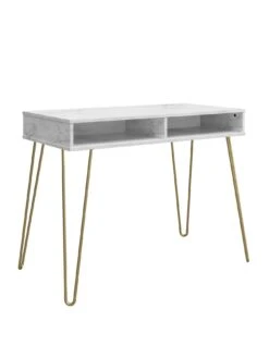 Novogratz Athena Desk - White 11 Novogratz Athena Desk - White -Oleu Furniture Shop VKEEU SQ3 0000000013 WHITE SLd