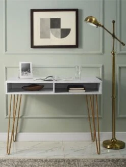 Novogratz Athena Desk - White 14 Novogratz Athena Desk - White -Oleu Furniture Shop VKEEU SQ6 0000000013 WHITE SLd3