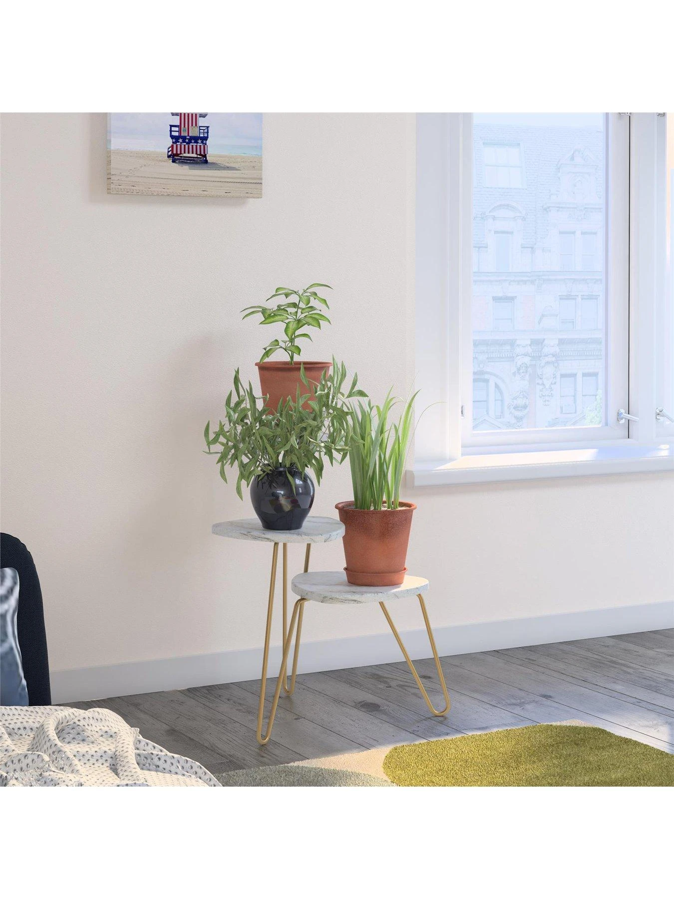 Novogratz Athena Plant Stand - White 2 Novogratz Athena Plant Stand - White