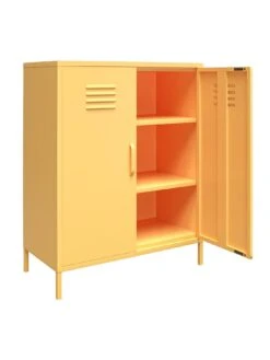 Novogratz Cache 2 Door Metal Locker Storage Cabinet -Oleu Furniture Shop VKEFO SQ4 0000000076 YELLOW SLd