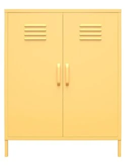 Novogratz Cache 2 Door Metal Locker Storage Cabinet -Oleu Furniture Shop VKEFO SQ6 0000000076 YELLOW SLd2