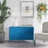 Novogratz Cache 2 Door Metal Locker Accent Cabinet - Blue 1 Novogratz Cache 2 Door Metal Locker Accent Cabinet - Blue -Oleu Furniture Shop VKEGS SQ1 0000000020 BLUE RSr