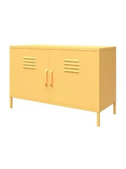 Novogratz Cache 2 Door Metal Locker Accent Cabinet - Yellow 14 Novogratz Cache 2 Door Metal Locker Accent Cabinet - Yellow -Oleu Furniture Shop VKEGU SQ6 0000000076 YELLOW SLd2