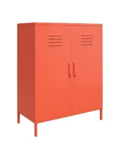 Novogratz Cache 2 Door Metal Locker Storage Cabinet - Orange 11 Novogratz Cache 2 Door Metal Locker Storage Cabinet - Orange -Oleu Furniture Shop VKEGW SQ3 0000000198 ORANGE SLa