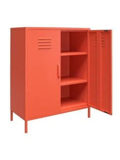 Novogratz Cache 2 Door Metal Locker Storage Cabinet - Orange 12 Novogratz Cache 2 Door Metal Locker Storage Cabinet - Orange -Oleu Furniture Shop VKEGW SQ4 0000000198 ORANGE SLd