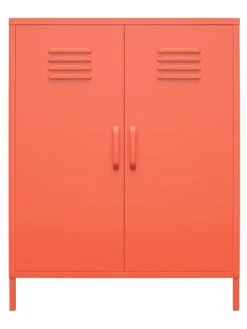 Novogratz Cache 2 Door Metal Locker Storage Cabinet - Orange 14 Novogratz Cache 2 Door Metal Locker Storage Cabinet - Orange -Oleu Furniture Shop VKEGW SQ6 0000000198 ORANGE SLd2