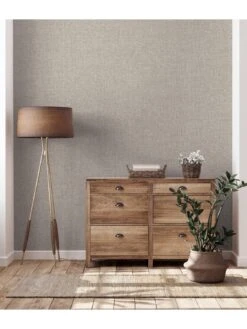 ARTHOUSE Country Plain Taupe Wallpaper