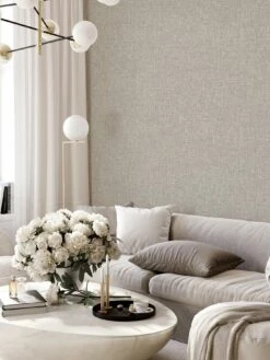 ARTHOUSE Country Plain Taupe Wallpaper -Oleu Furniture Shop VKEIM SQ6 0000000179 TAUPE SLd3