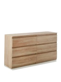 Everyday Lisson 6 Drawer Chest - Oak - FSC® Certified -Oleu Furniture Shop VKM0Z SQ3 0000000006 OAK SLa
