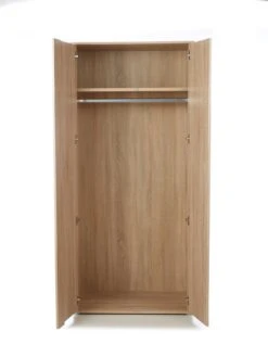 Everyday Lisson 2 Door Wardrobe - Oak - FSC® Certified -Oleu Furniture Shop VKM10 SQ4 0000000006 OAK SLd
