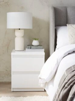 Everyday Lisson 2 Drawer Bedside - White