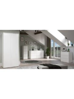 Everyday Lisson 2 Drawer Bedside - White -Oleu Furniture Shop VKM12 SQ5 0000000013 WHITE SLd1