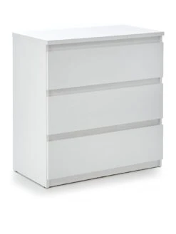 Everyday Lisson 3 Drawer Chest - White - FSC® Certified -Oleu Furniture Shop VKM13 SQ3 0000000013 WHITE SLa