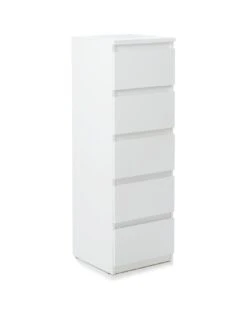 Everyday Lisson 5 Drawer Narrow Chest - White - FSC® Certified 10 Everyday Lisson 5 Drawer Narrow Chest - White - FSC® Certified -Oleu Furniture Shop VKM14 SQ3 0000000013 WHITE SLa