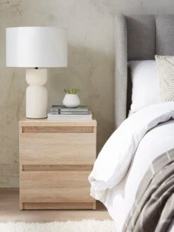 Everyday Lisson 2 Drawer Bedside - Oak - FSC® Certified