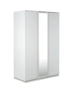 Everyday Lisson 3 Door Mirrored Wardrobe - White - FSC® Certified -Oleu Furniture Shop VKM65 SQ3 0000000013 WHITE SLa