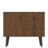 One Call Mabel Ready Assembled Compact Sideboard -Oleu Furniture Shop VKT52 SQ2 0000000007 WALNUT SLf
