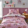 Silentnight Healthy Growth Coverless Single Duvet And Pillowcase Set - 9 Tog - Rainbow - Pink