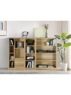 Everyday Metro 3 Piece Storage Bookcase Package - Oak - FSC® Certified